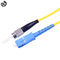 Sarı Fc Sc Fiber Optik Yama Kablosu Tek Modlu Özelleştirilmiş Kablo Çapı