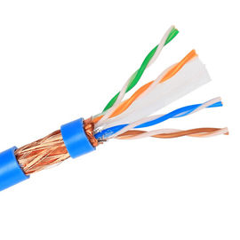 Kablolama Sistemi için E-Parlak Korumalı SFTP Kapalı CAT6 Lan Kablosu STP Saf Bakır